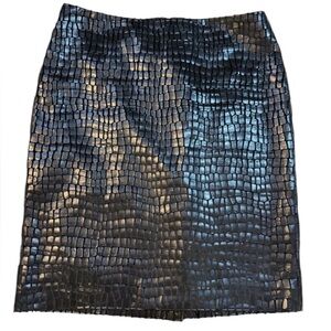 Anne Klein Faux Leather Croc Skirt (Size 10) ✨